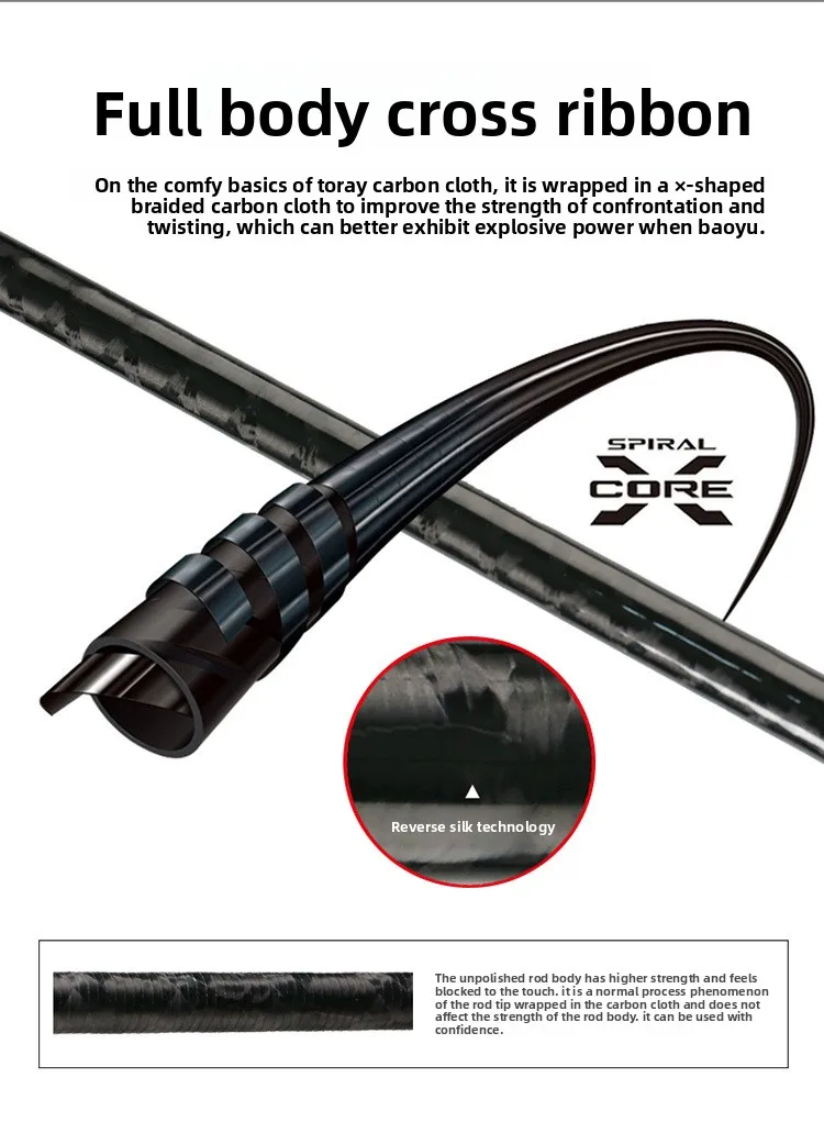 CHEERY Japan Fuji Full Parts Black Carbon Lure Rod - view 16