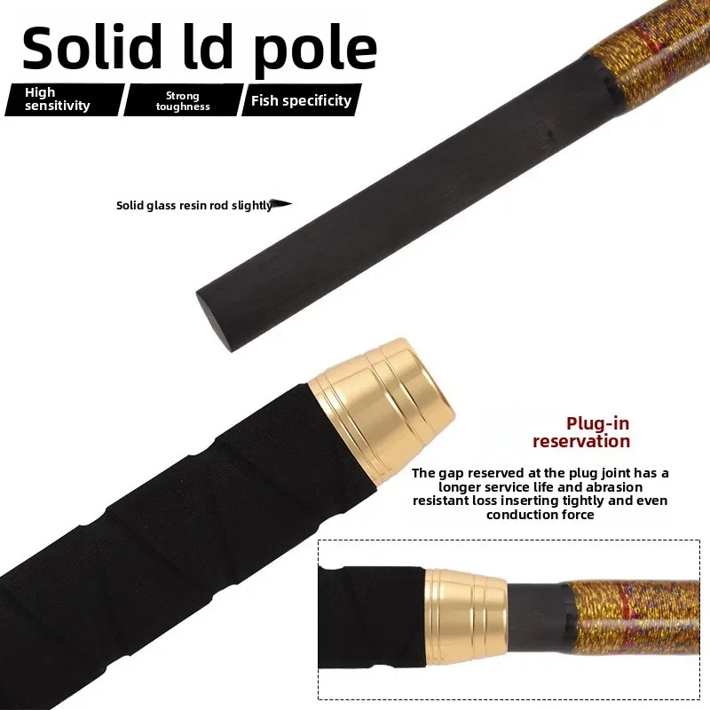 Solid Carbon Super Hard Automatic Fishing Carbon Lure Rod - view 5