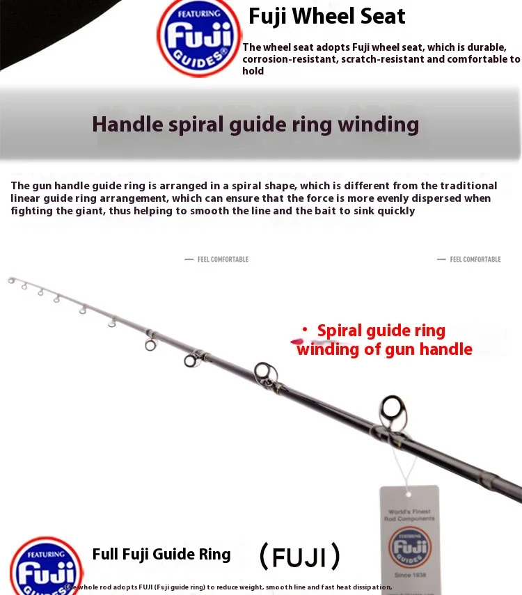 Solid Carbon Fiber Slow Jigging Sea Carbon Lure Rod - view 11