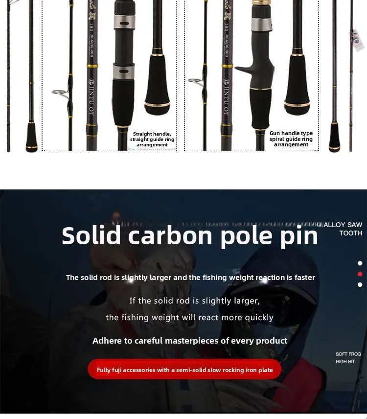 Solid Carbon Fiber Slow Jigging Sea Carbon Lure Rod - view 16