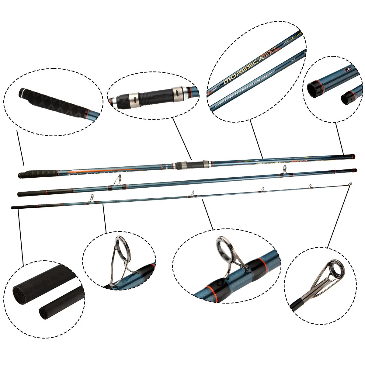 4 2m 4 5m 250G Long Carbon Lure Rod - view 4