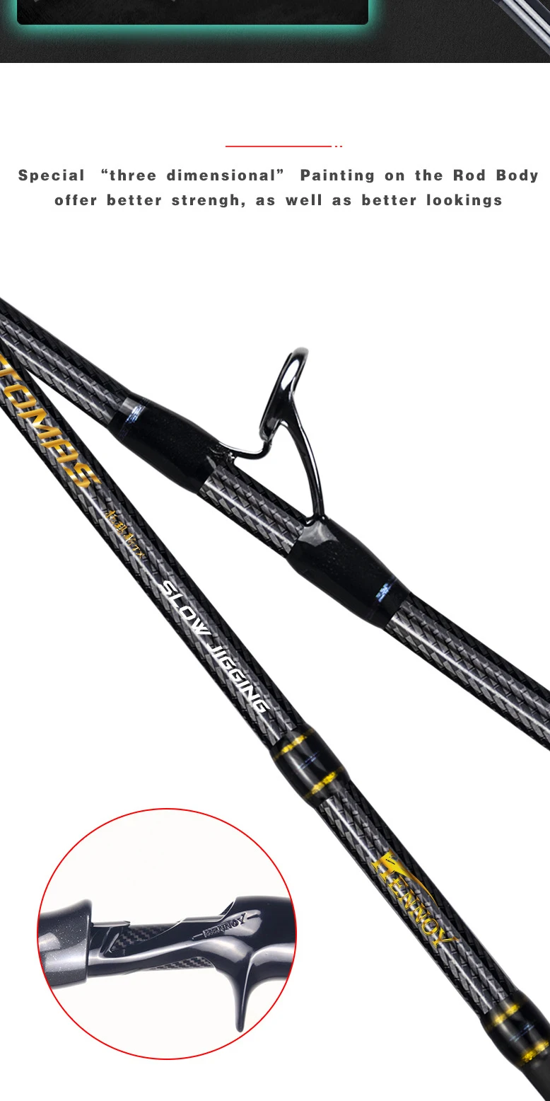 Japan Toray Carbon Fiber Saltwater Slow Carbon Boat / Raft Rod - view 11