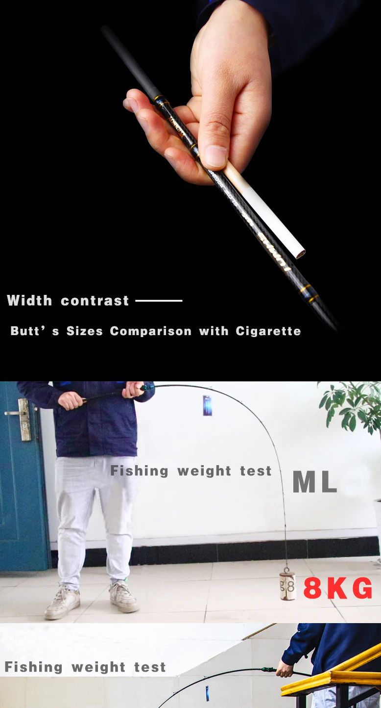 Japan Toray Carbon Fiber Saltwater Slow Carbon Boat / Raft Rod - view 13