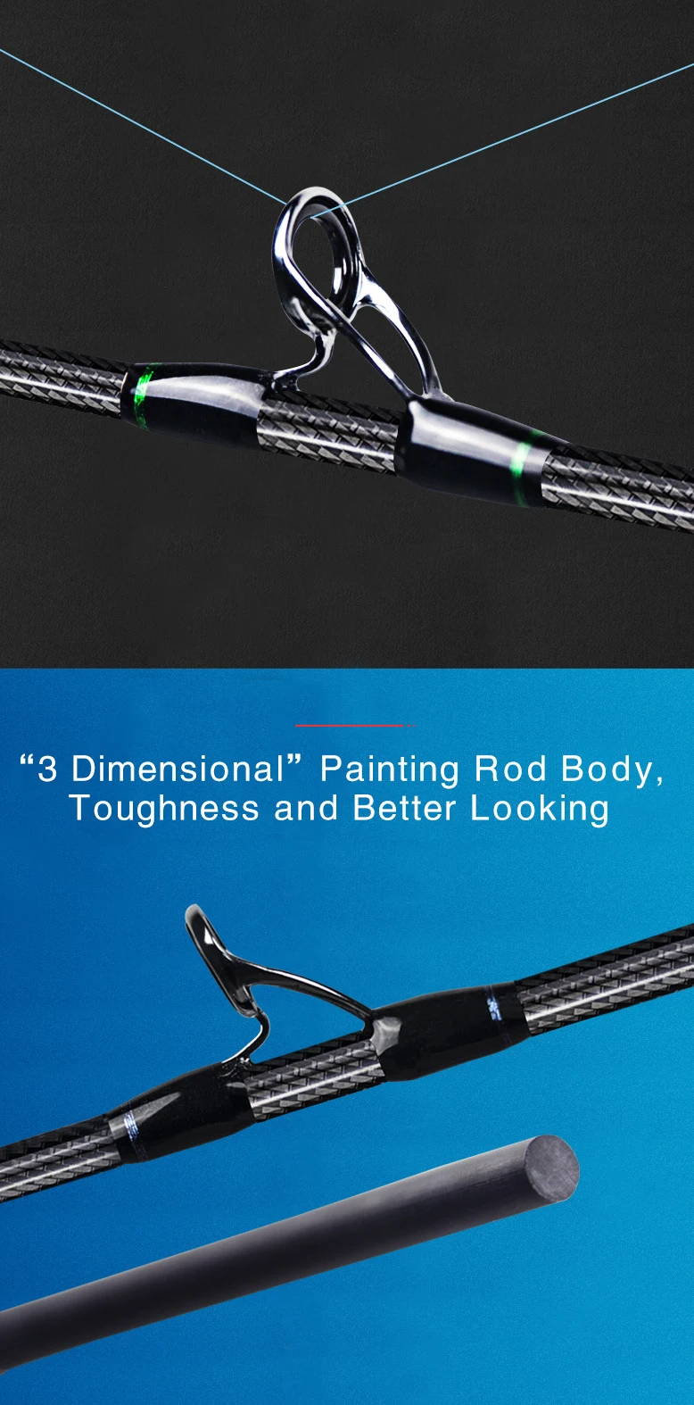 Japan Toray Carbon Fiber Saltwater Slow Carbon Boat / Raft Rod - view 15