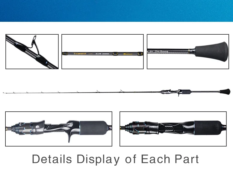 Japan Toray Carbon Fiber Saltwater Slow Carbon Boat / Raft Rod - view 16