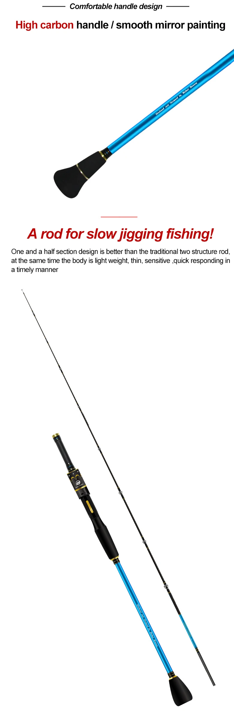 Factory Direct Sale Carbon Fiber Saltwater Carbon Boat / Raft Rod - view 14