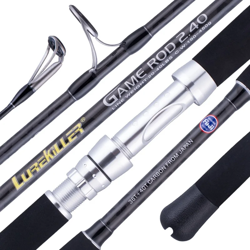 Lurekiller FUJI Parts 2 Section Deep Carbon Competition Rod - view 5