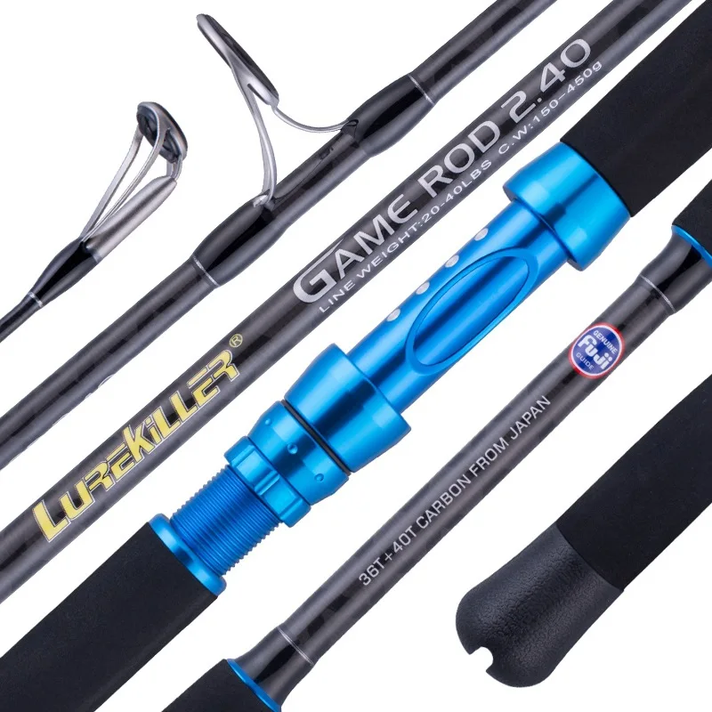 Lurekiller FUJI Parts 2 Section Deep Carbon Competition Rod - view 6