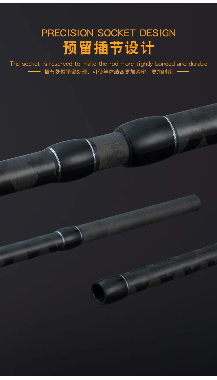 Lurekiller FUJI Parts 2 Section Deep Carbon Competition Rod - view 13
