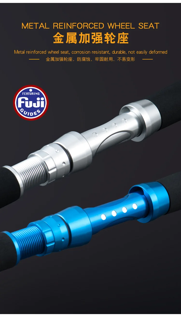 Lurekiller FUJI Parts 2 Section Deep Carbon Competition Rod - view 14