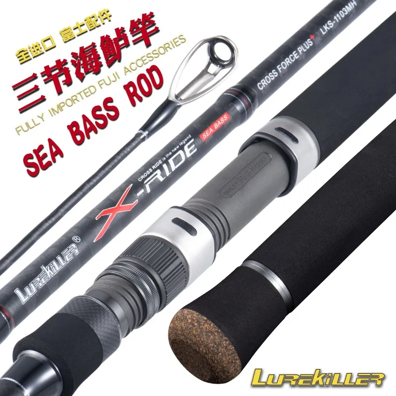 Lurekiller FUJI Parts 3 Section Sea Carbon Competition Rod - view 6