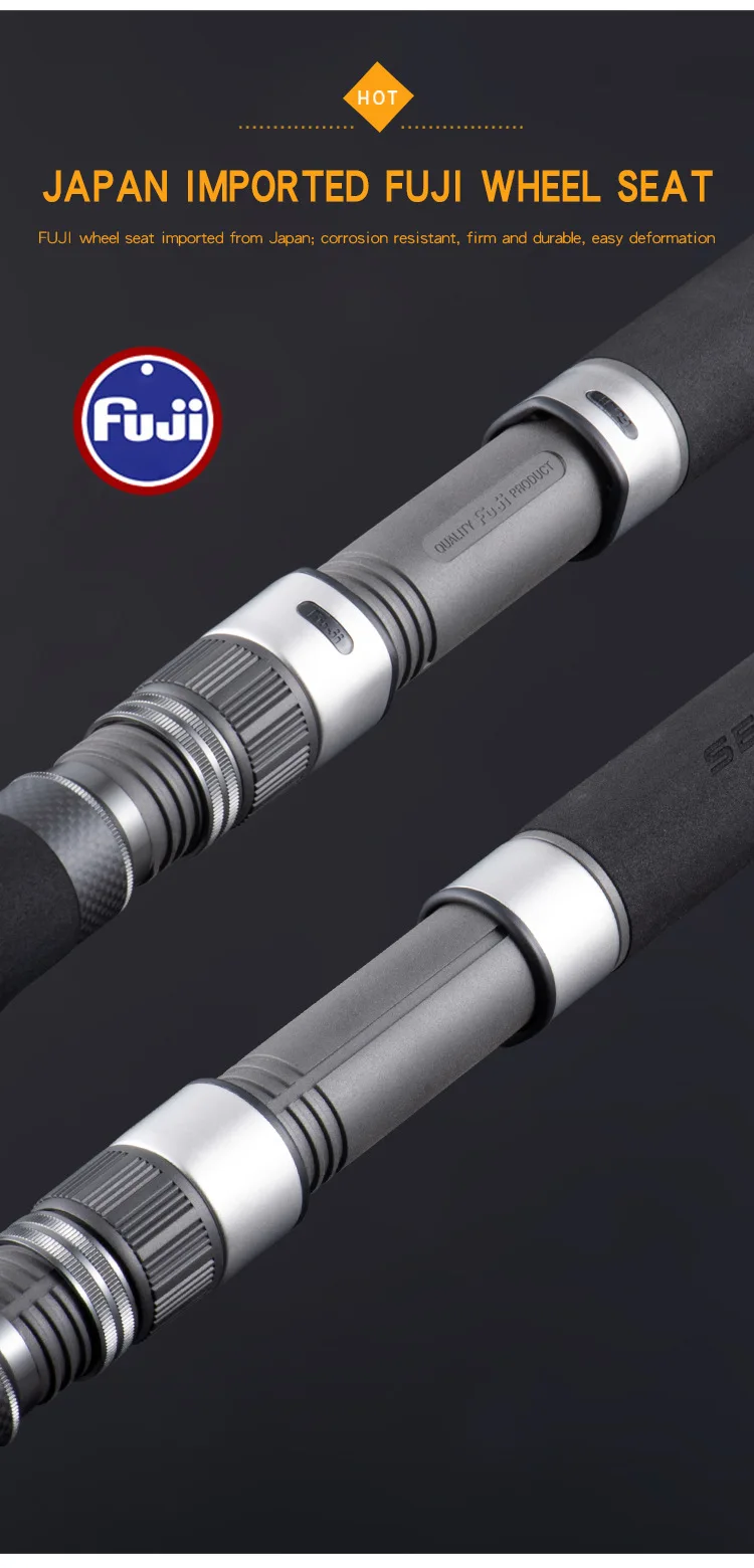 Lurekiller FUJI Parts 3 Section Sea Carbon Competition Rod - view 14