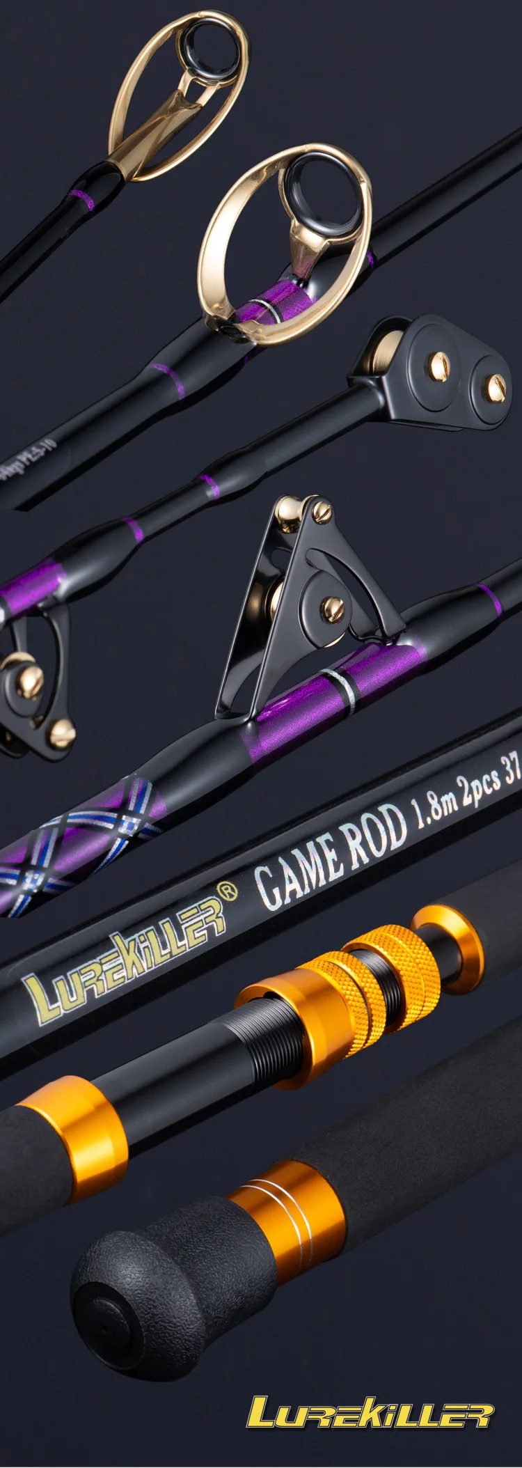CHEERY Big Game SIC Roller Guide Carbon Boat / Raft Rod - view 8