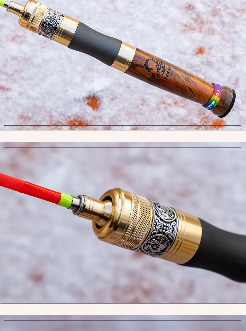Winter Ice Fishing Rod Ultra Short Fiberglass Fishing Rod - view 18