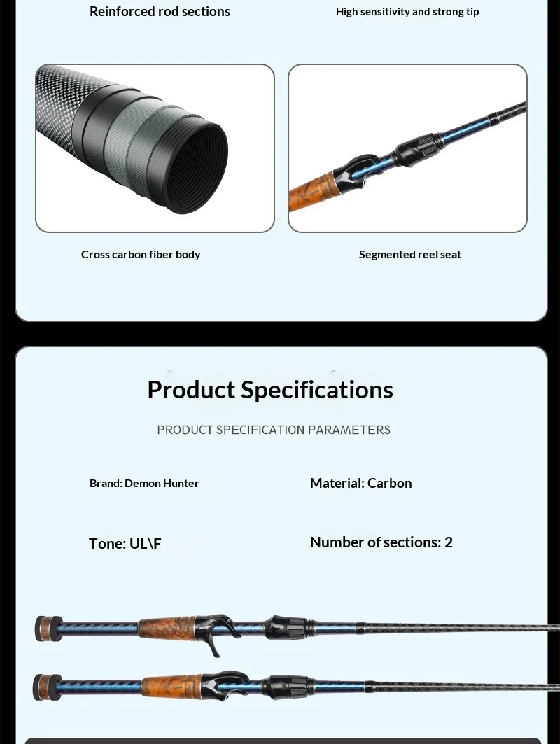 Demon Hunter Black Leopard Second Generation Carbon Fishing Rod - view 15