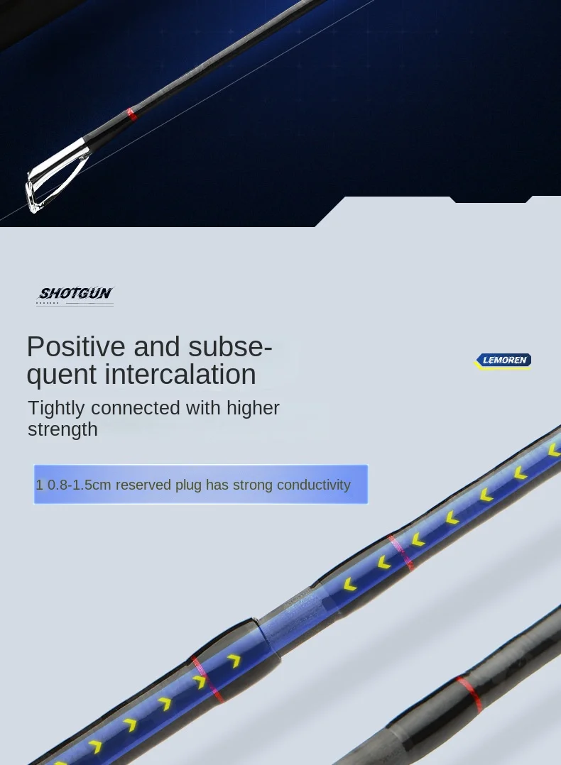 Ultra light Hard Carbon Heavy lightning Carbon fishing rod - view 6
