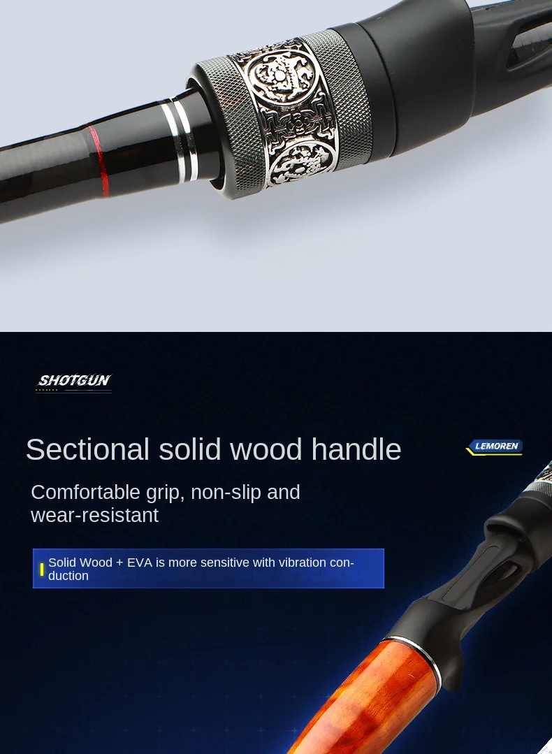 Ultra light Hard Carbon Heavy lightning Carbon fishing rod - view 12
