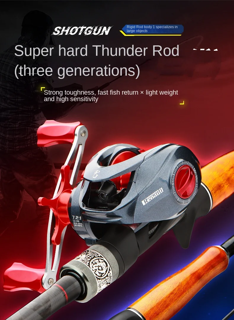 Ultra light Hard Carbon Heavy lightning Carbon fishing rod - view 17