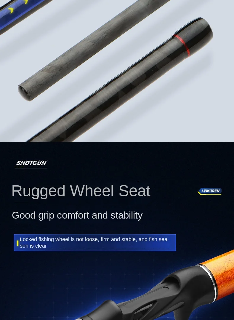 Ultra light Hard Carbon Heavy lightning Carbon fishing rod - view 23