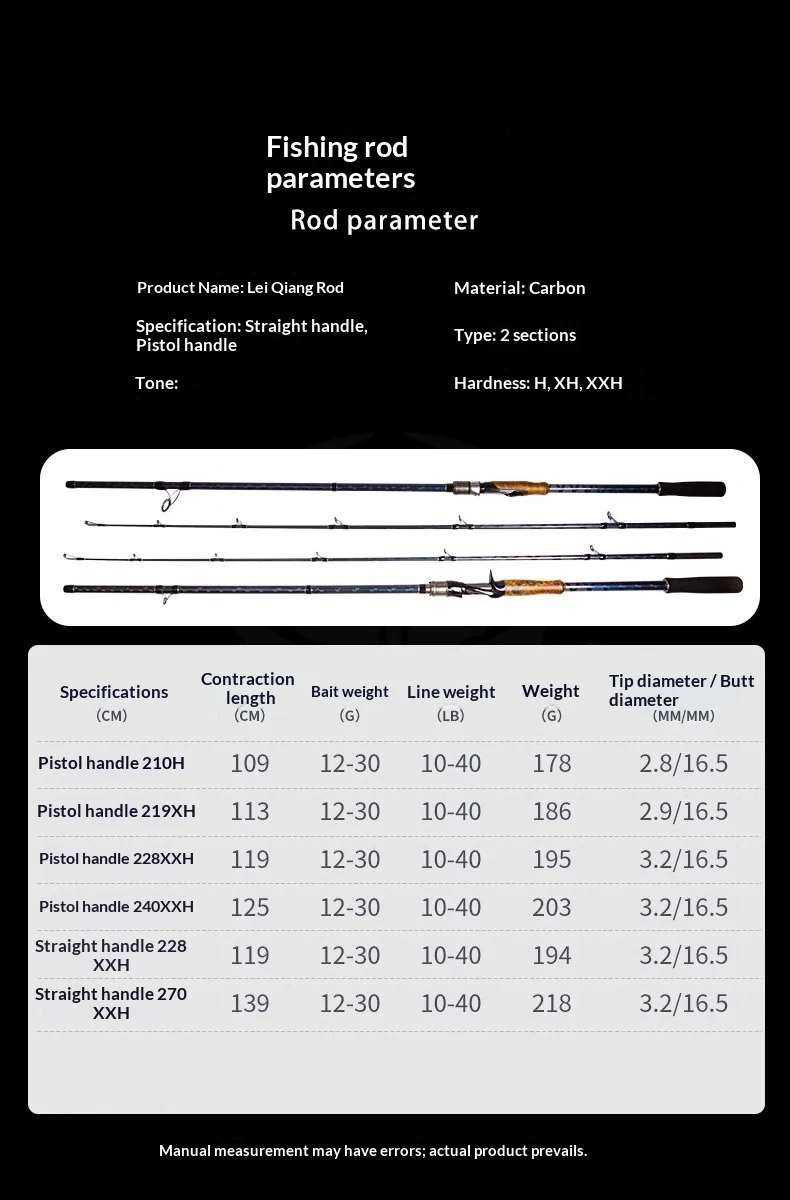 Cheery Devil Hunter Lei Qiang Second Carbon fishing rod - view 14