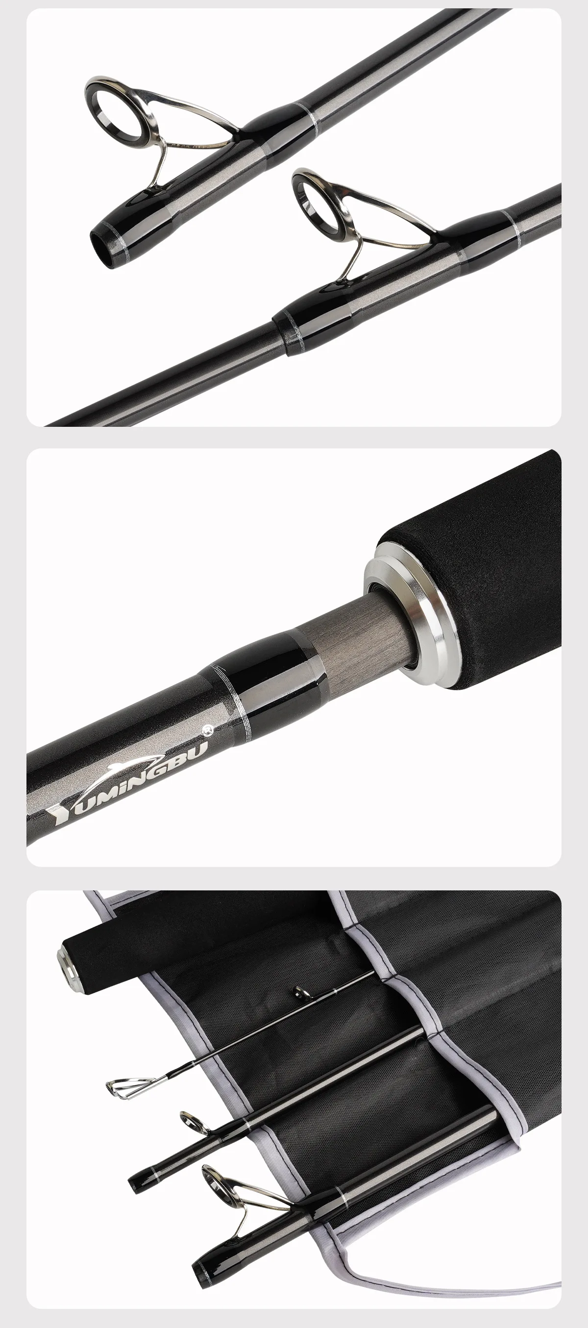 Multi Section Portable Carbon Fishing Rod Carbon Lure Rod - view 20