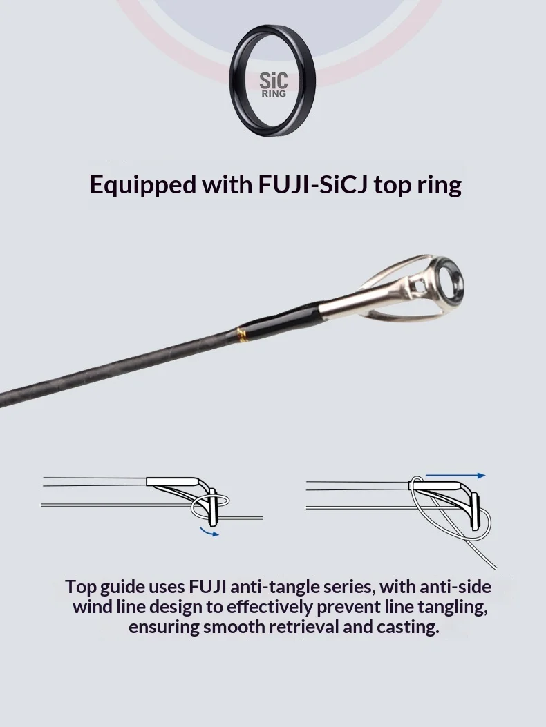 CHEERY Fuji O SIC Guide Ring Carbon fishing rod - view 11