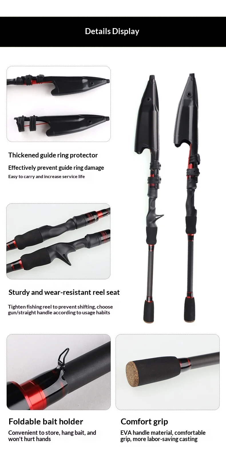 Vibration out Luya Telescopic H adjustable Carbon Fishing Rod - view 6