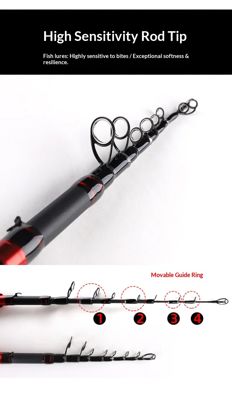 Vibration out Luya Telescopic H adjustable Carbon Fishing Rod - view 9