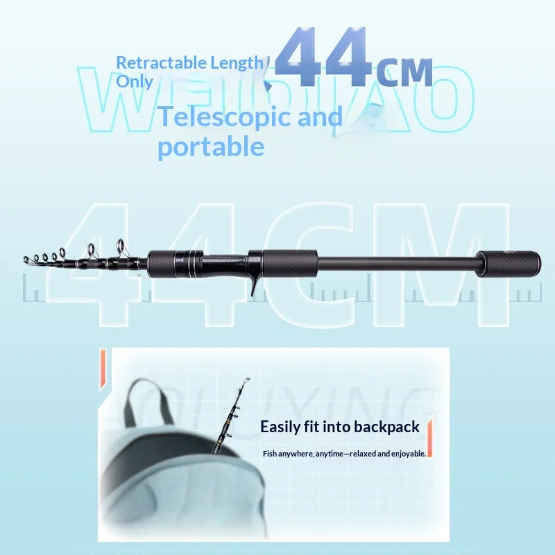 Portable Travel Micro Object Horse Mouth Carbon fishing rod - view 4