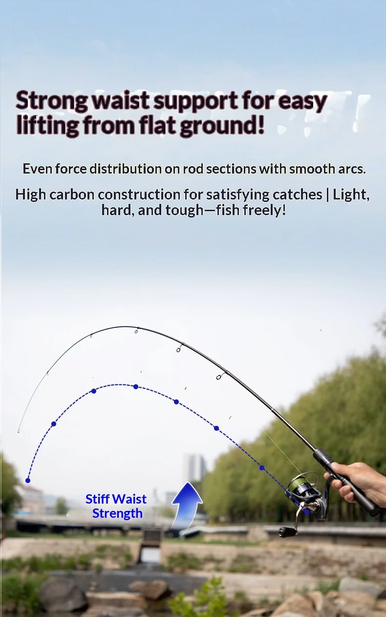 Portable Travel Micro Object Horse Mouth Carbon fishing rod - view 8