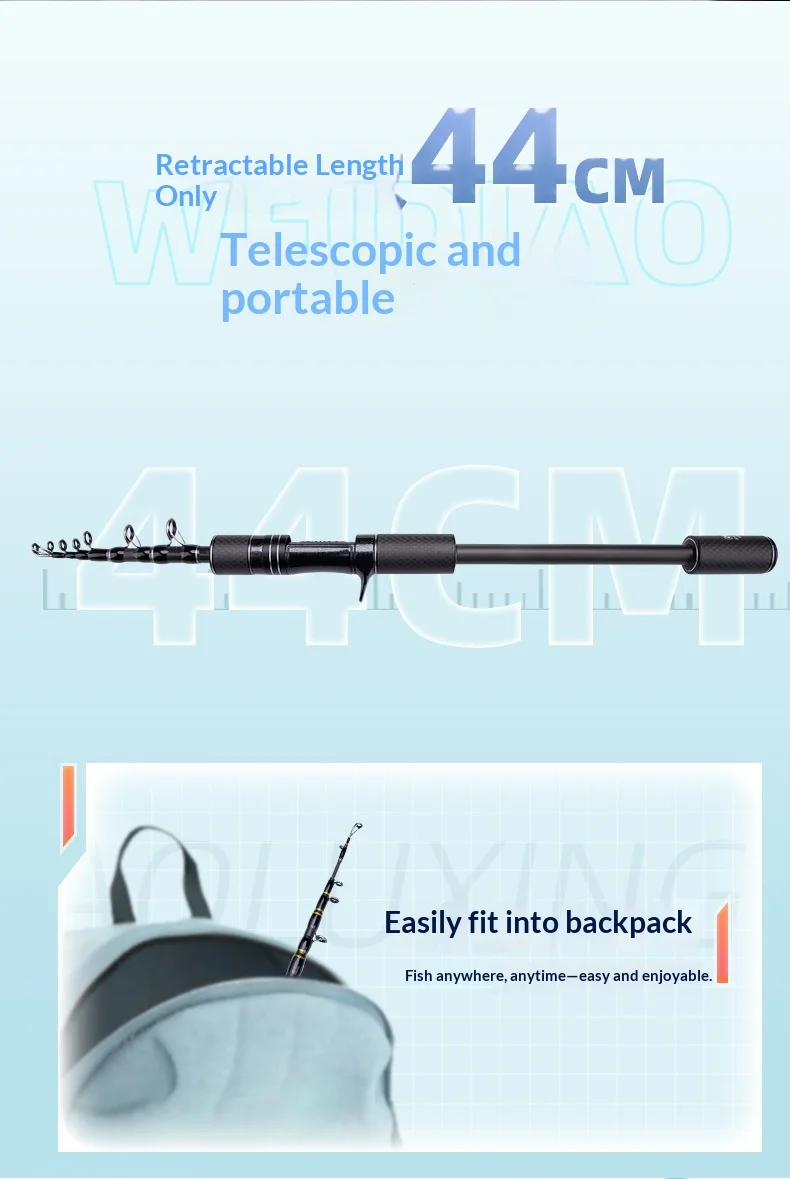 Portable Travel Micro Object Horse Mouth Carbon fishing rod - view 15