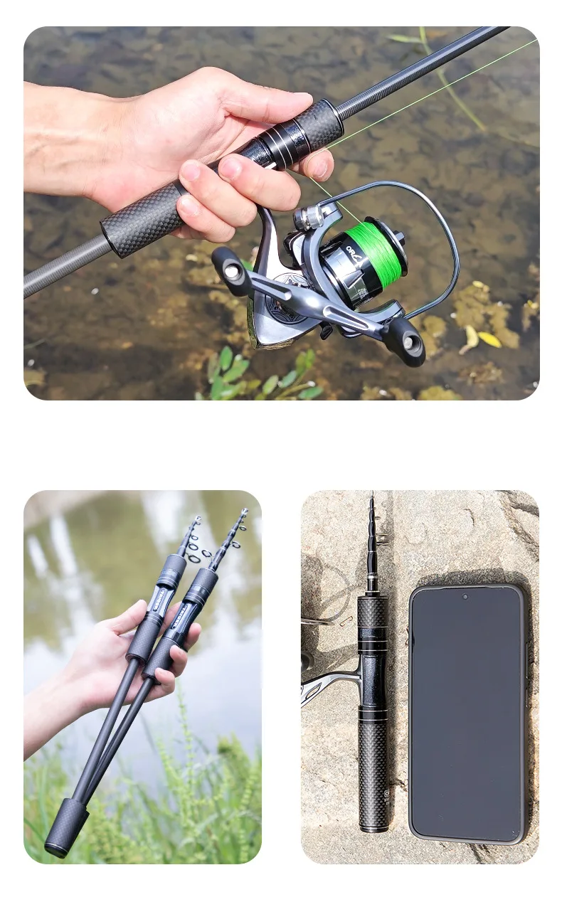 Portable Travel Micro Object Horse Mouth Carbon fishing rod - view 16