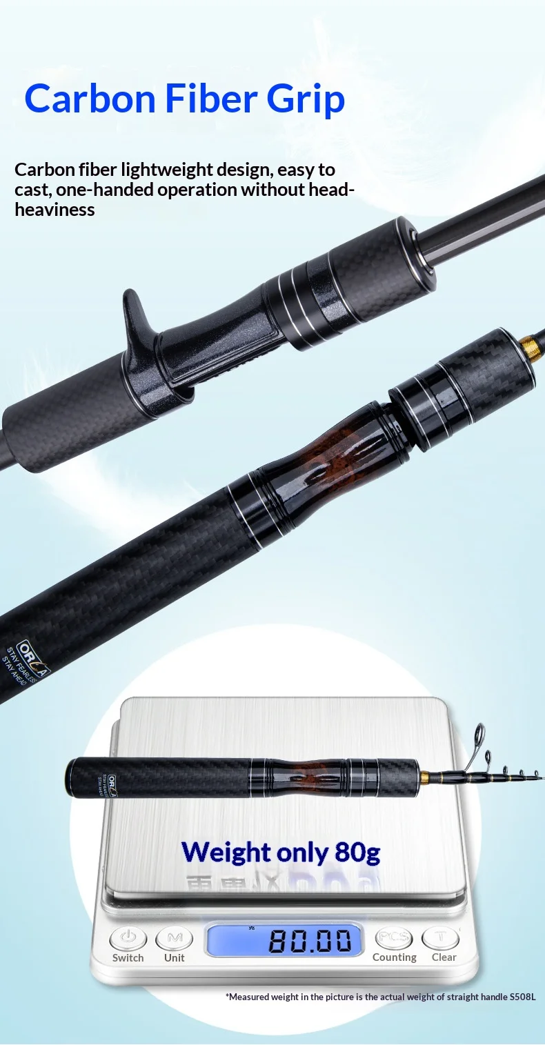 Portable Travel Micro Object Horse Mouth Carbon fishing rod - view 17