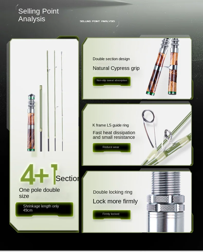 Fishing Fan Mu Qingchuan Travel Multi Carbon Rock Rod, ShrimpRod, Lure Rod, Competition Rod, Various, Carp Rod, Various, Various, Various, Various, Ice FishingRod, StreamRod, Various, Various, Boat / Raft Rod, Other - view 12