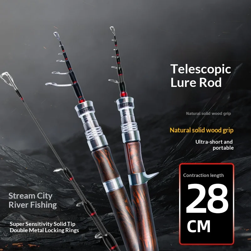 Portable Travel Carbon Fishing Rod with Carbon Fishing Rod - view 2