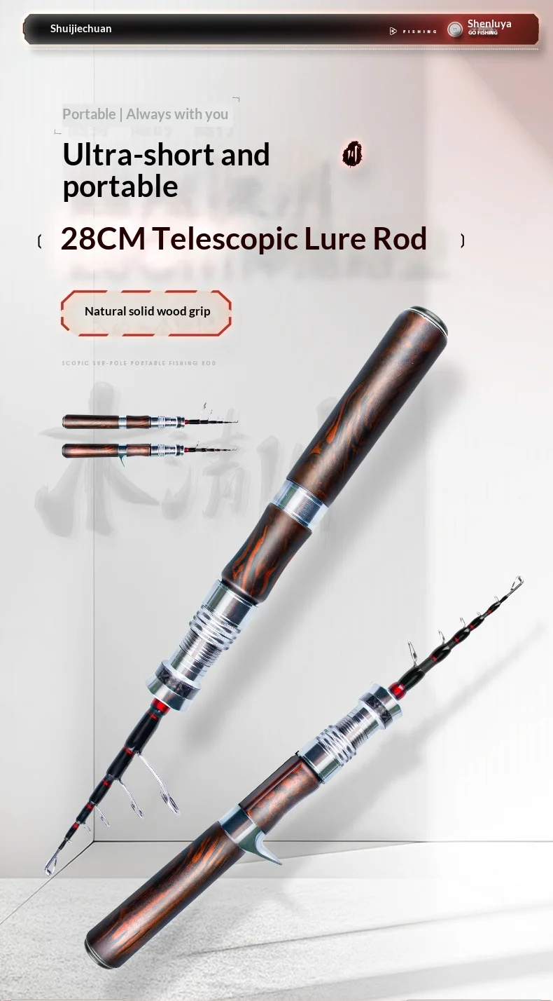Portable Travel Carbon Fishing Rod with Carbon Fishing Rod - view 11