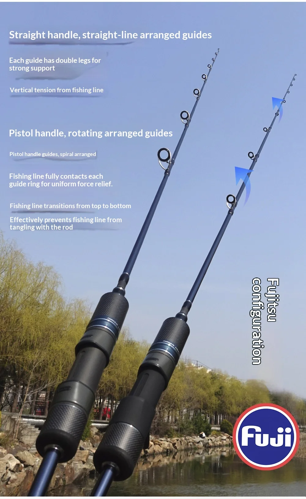 Slow Roll Offshore Boat Fishing Fuji Carbon Fishing Rod - view 6