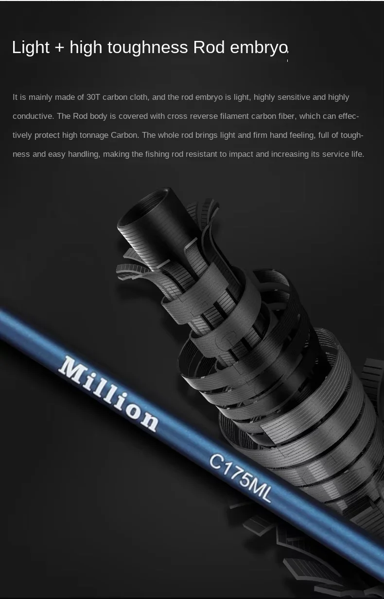 CHEERY Fishing Yuan Carbon Squid Rod CarbonTitanium Alloy Fishing Rod - view 7