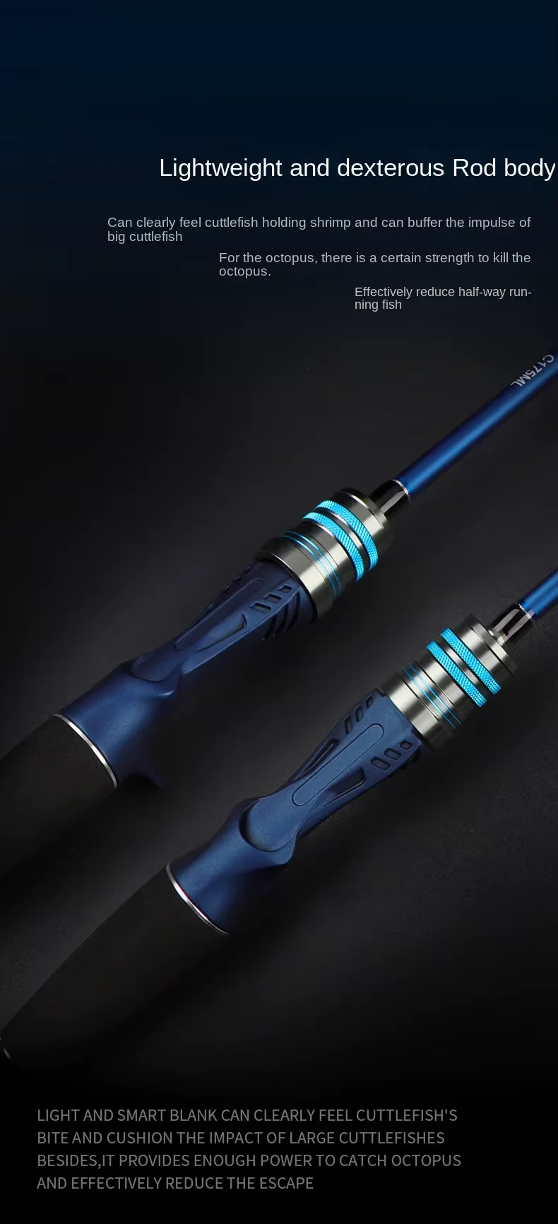 CHEERY Fishing Yuan Carbon Squid Rod CarbonTitanium Alloy Fishing Rod - view 10