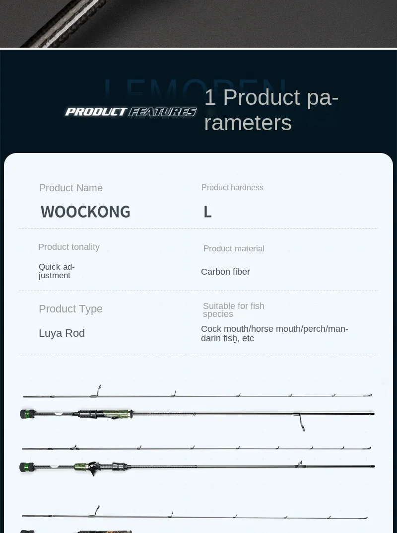 Demon Hunter New Wukong Carbon Micro Carbon Fishing Rod - view 14