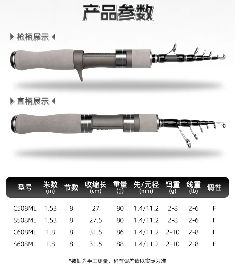 Ultra short Mini Portable Telescopic Carbon Carbon Fishing Rod - view 19