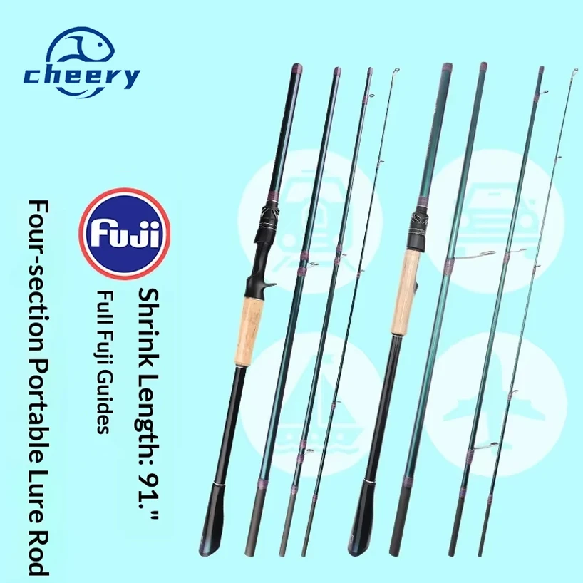 CHEERY Fuji Guide Ring Multi Section Carbon ShrimpRod, Competition Rod, Various, Rock Rod, Lure Rod, Carp Rod, Various - view 2