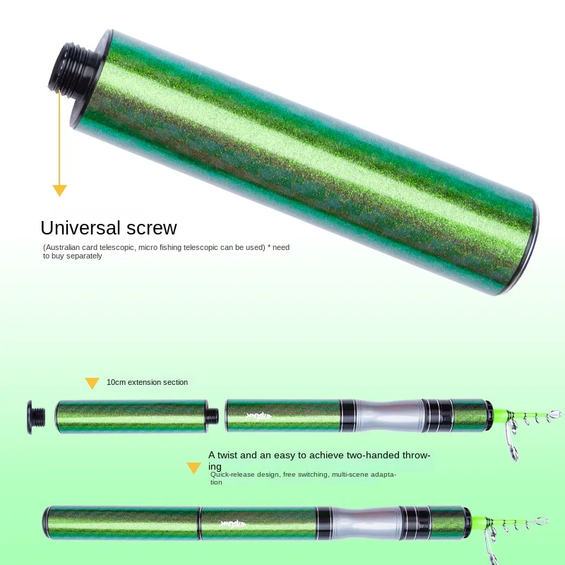 Fishing Fan Ultra Short Mini Telescopic Carbon Fishing Rod - view 5