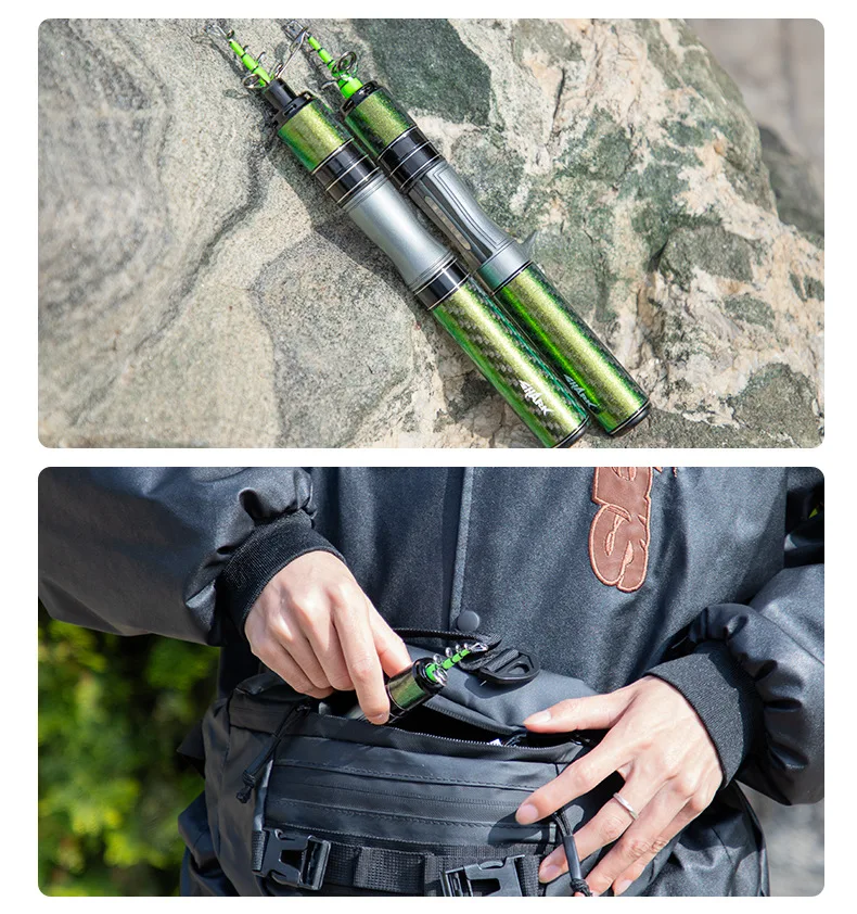 Fishing Fan Ultra Short Mini Telescopic Carbon Fishing Rod - view 14