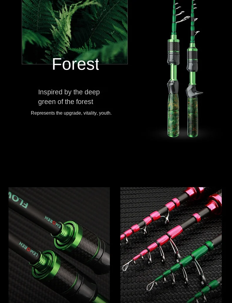 Magic Hunter Flower Bird Fish Telescopic Carbon fishing rod - view 9
