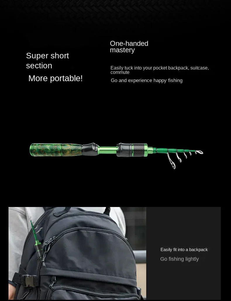 Magic Hunter Flower Bird Fish Telescopic Carbon fishing rod - view 15
