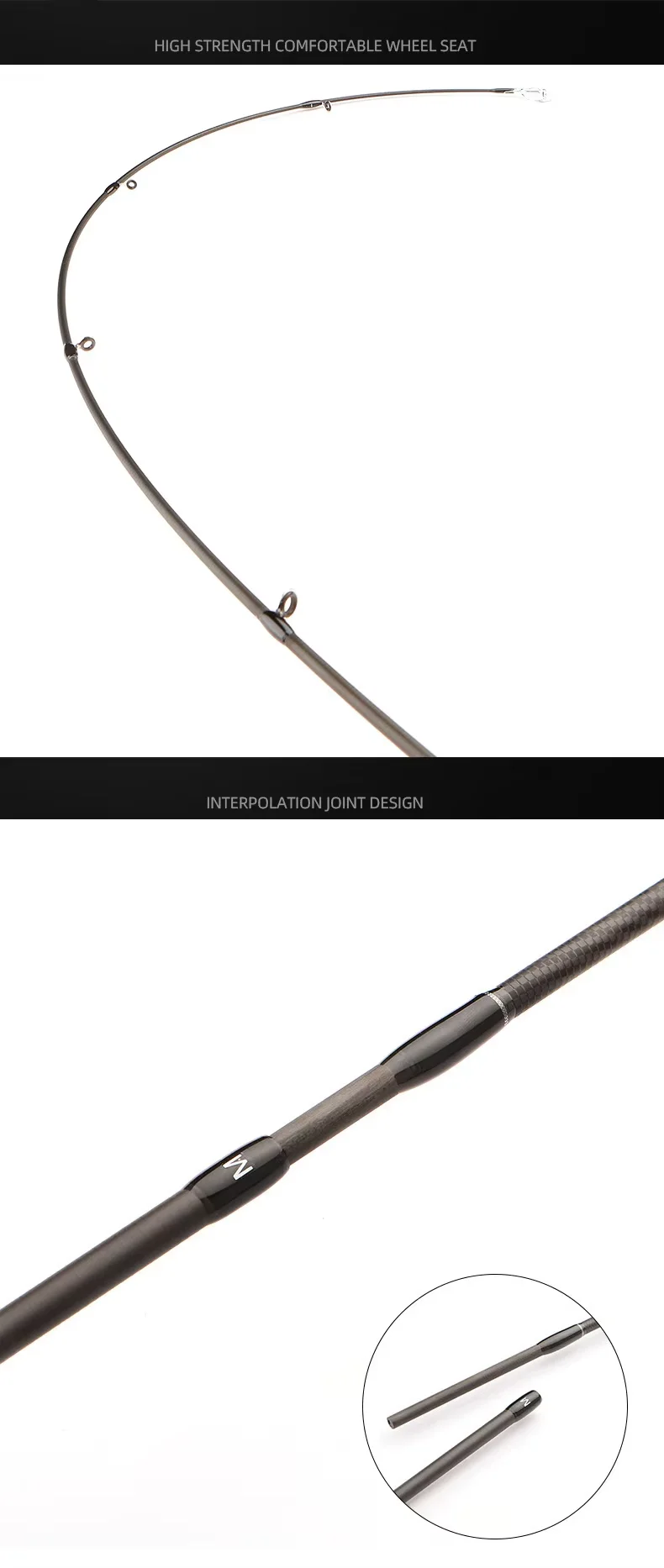 Cheery Wholesale Fishing Rod Black Warrior Carbon Fiber Lure Rod - view 12