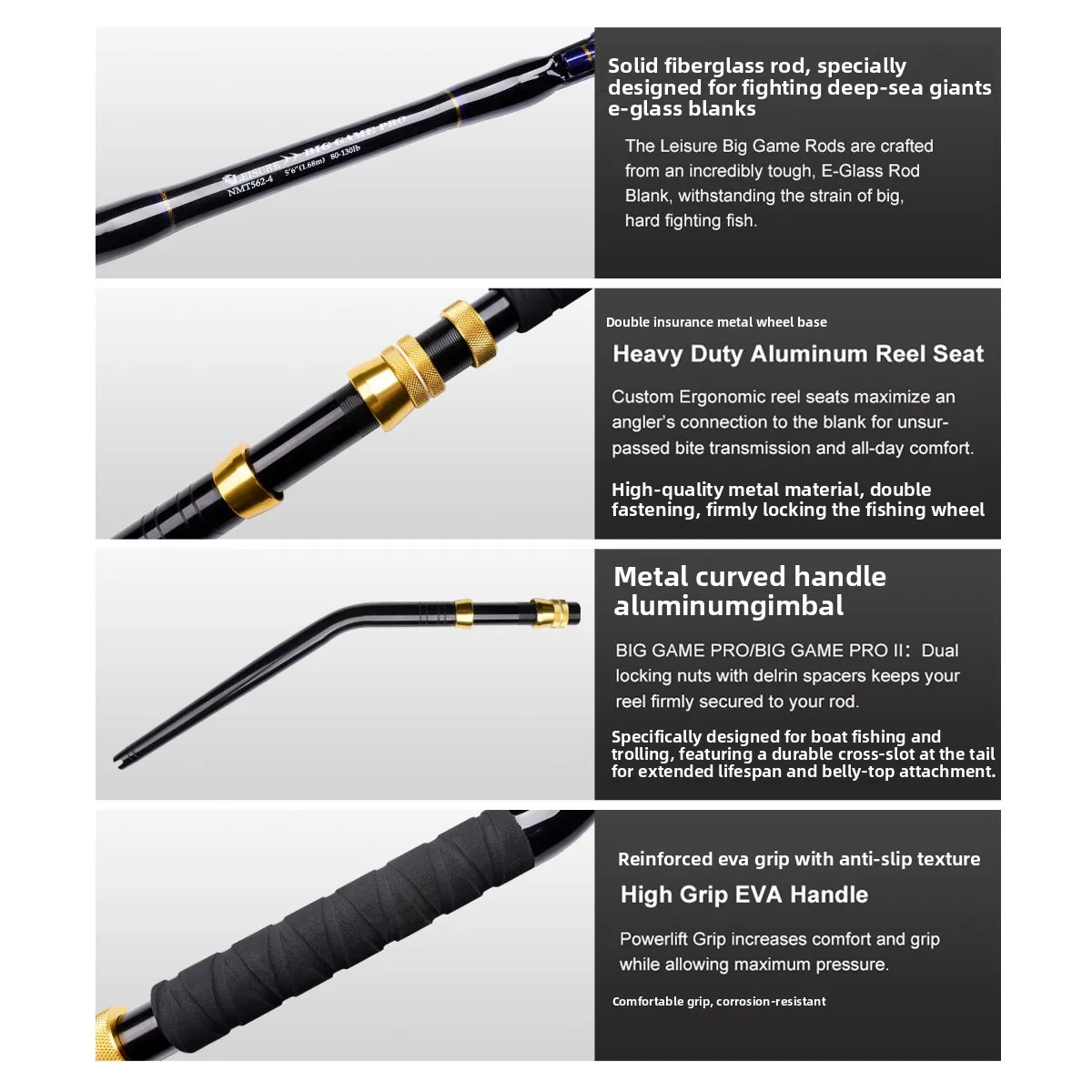 Deep Sea Towing Fiberglass Fishing Rod Various Fishing Rod - view 4
