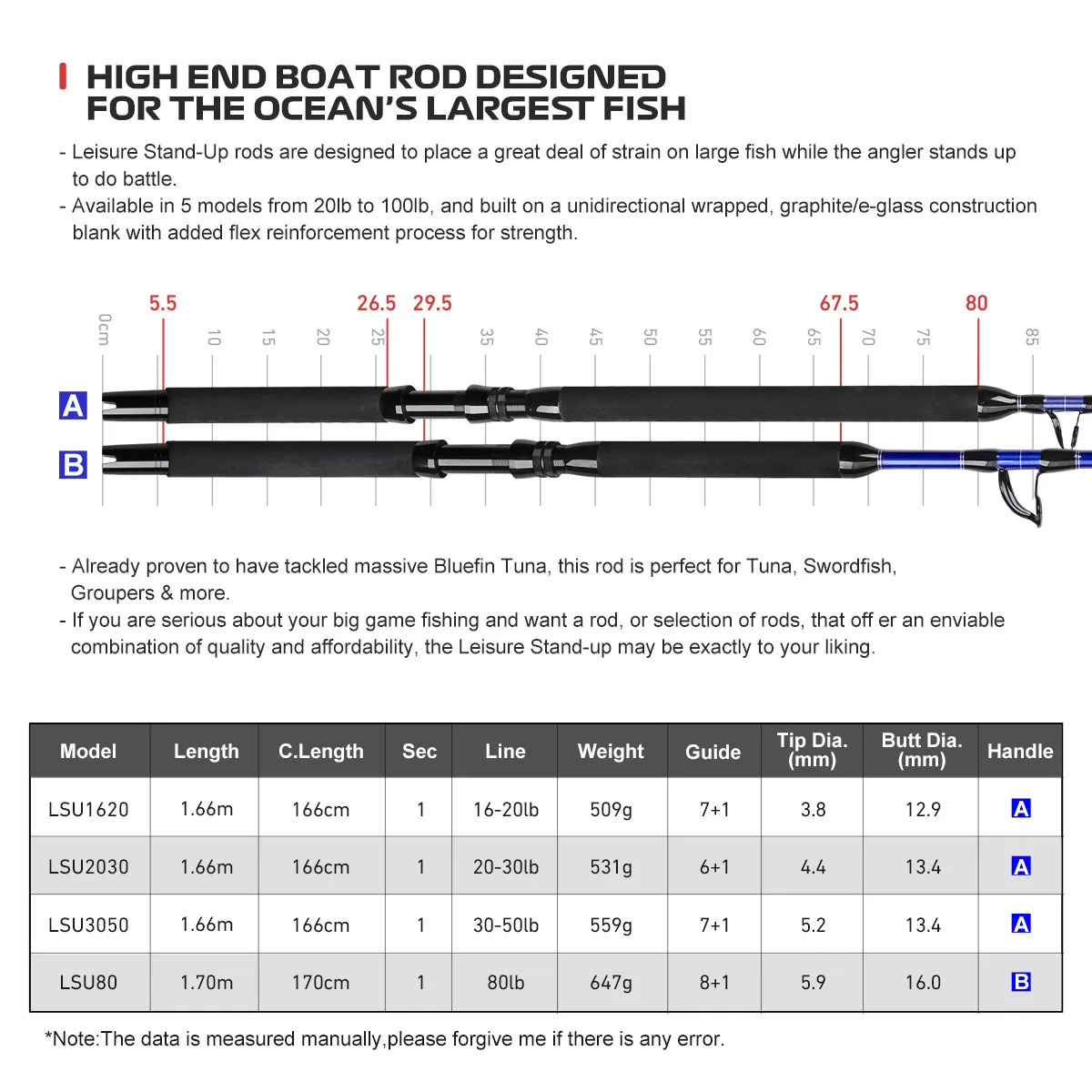 Carbon Deep Sea Trolling Fishing Rod Carbon Fishing Rod - view 3