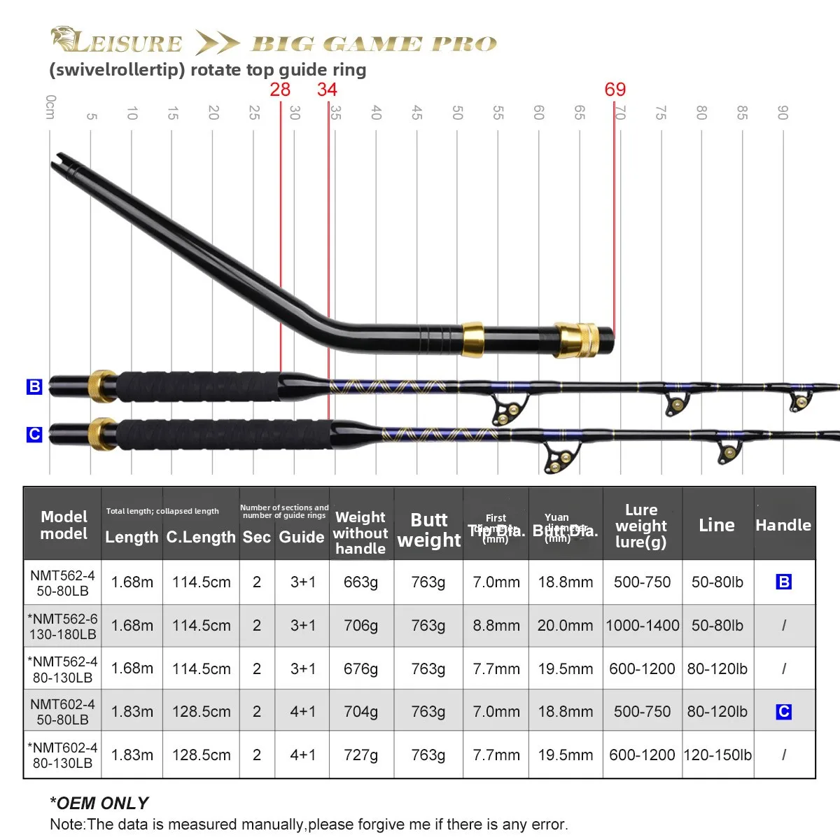 For Carbon Deep Sea Towing Boat Carbon Fishing Rod - view 4